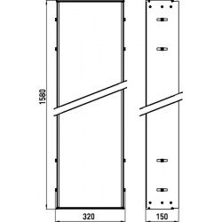 Cadre d'installation ASIS 300 pour UP-Modul avec 1584mm Hauteur