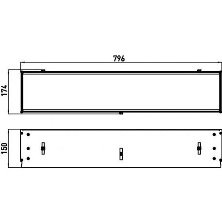 Cadre d'installation ASIS pour Module de rangement dissimulé 800mm