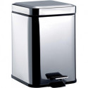 Système de poubelle 2 modèle sur pied, avec couvercle, carré, 5 l inox EMCO