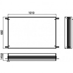 Cadre d'installation ASIS prestige pour armoire encastrée éclairée 1010x660mm