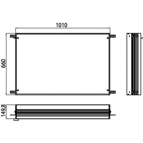 Cadre d'installation ASIS prestige pour armoire encastrée éclairée 1010x660mm