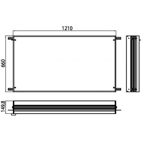 Cadre d'installation ASIS prestige pour armoire encastrée éclairée 1210x660mm