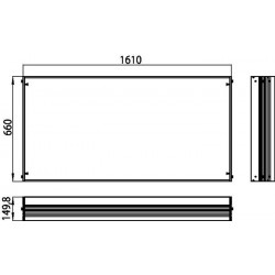 Cadre d'installation ASIS prestige pour armoire encastrée éclairée 1610x660mm