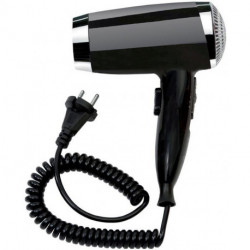 Sèche-cheveux System 2 1600 W, avec câble et prise chrome / noir EMCO