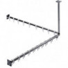 Ensemble rideau de douche SYSTEM 2 900mm chromé