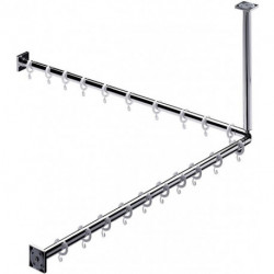 Ensemble rideau de douche System 2 1000 mm chrome EMCO