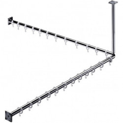 Ensemble rideau de douche System 2 1200 mm chrome EMCO