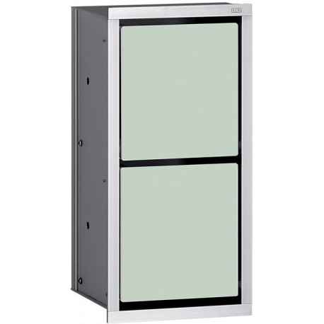 Module armoire WC rouleau ASIS 150 encastré 344mm chromé/noir