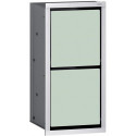 Module armoire WC rouleau ASIS 150 encastré 344mm chromé/noir