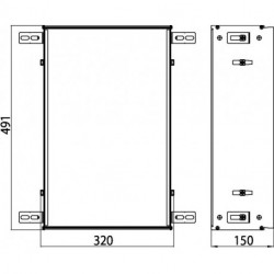 Cadre d'installation ASIS 300 pour UP-Modul avec 495mm Hauteur