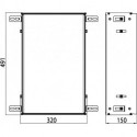 Cadre d'installation ASIS 300 pour UP-Modul avec 495mm Hauteur