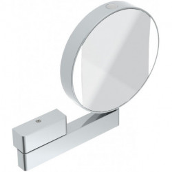 Miroir LED et miroir grossissant 109506017 chrome grossissement : 3+7 fois, connexion directe,