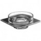 Porte-savon ART bol verre cristal clair chrome