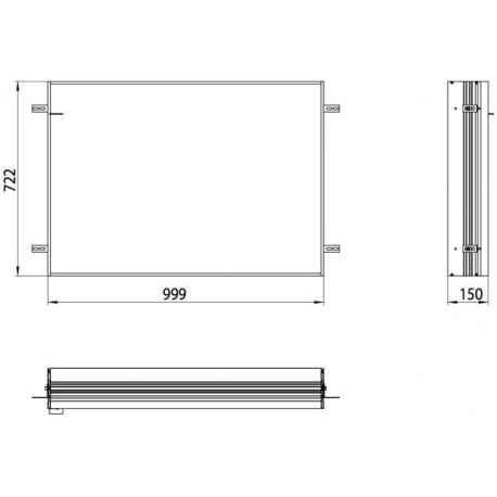 Cadre d'installation ASIS prime 2 pour armoire encastrée éclairée 999x722mm