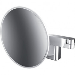 Miroir de rasage et cosmétique à LED 2-bras. 5-fois rond. D: 209 mm
