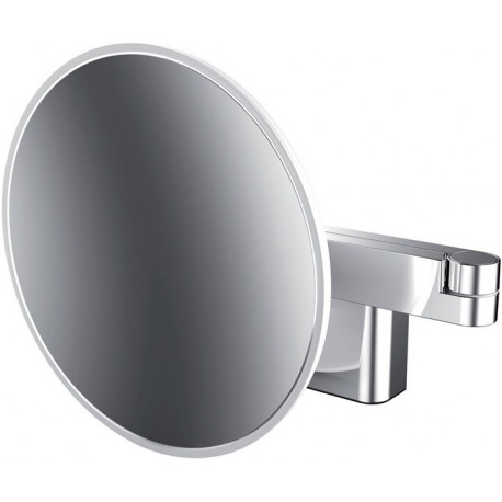 Miroir de rasage et cosmétique à LED 2-bras. 5-fois rond. D: 209 mm