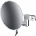 Miroir de rasage et cosmétique à LED 2-bras. 5-fois rond. D: 209 mm Y