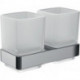 Porte-verre double 052513300 loft noir cristal verre satiné EMCO