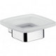 Porte-savonloft noir verre cristal satiné EMCO
