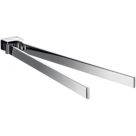 Porte-serviettes emco loft. pivotant à deux bras. 410mm. Noir