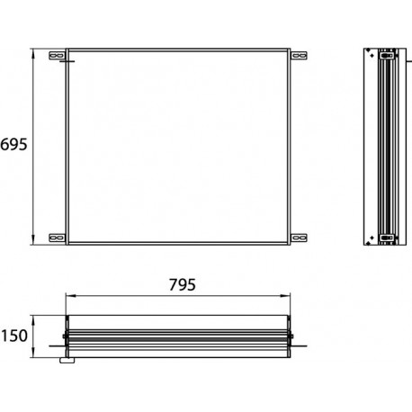 Armoire de toilette éclairée par LED asis pour 93970X014. 795 x 695mm