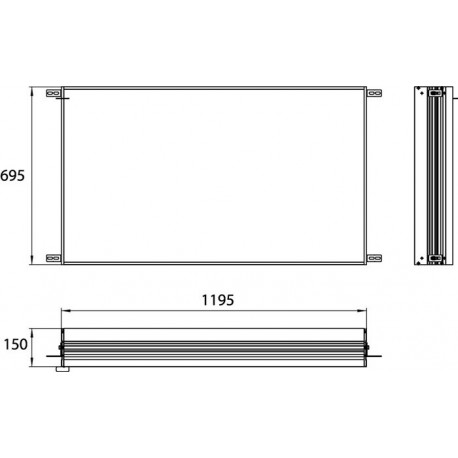 Armoire de toilette éclairée par LED asis pour 93970X016. 1195 x 695mm