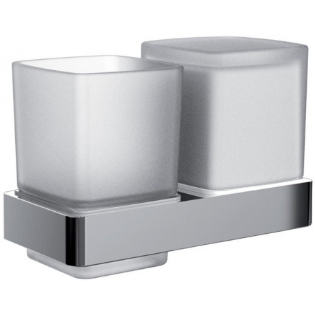 Porte-verre/distributeur de savon pièces en verre satiné. plastiquepumpe X