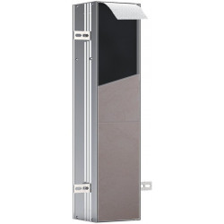 Module armoire WC ASIS plus UP 658x154mm Porte gauche Aluminium