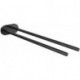 Porte-serviettes ROet 400 mm noir rigide, 1 bras EMCO