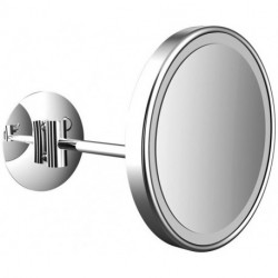 Miroir de rasage et cosmétique à LED 1-bras. 3-fois rond. D: 200 mm.