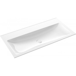 Lavabo invité Emco ASIS 1011x522mm. blanc avec 2 Trous du robinet