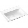 Lavabo invité Emco ASIS 611x475mm. blanc avec 1 Trou du robinet