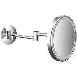 Miroir de rasage et cosmétique à LED PURE LED rond. 2-bras. 3-fois Touchsensor chromé