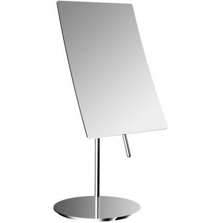 Miroir sur pied PURE carré. 132x148mm. 3-fois randlos chromé