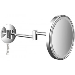 Miroir de rasage et cosmétique à LED PURE LED rond. 2-bras. 3-fois Touchsensor chromé