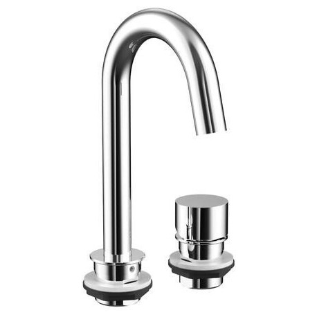 mitigeur lavabo 2 trous pour lavabo invité 450 mm chrome EMCO