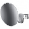 Miroir de rasage et cosmétique à LED EVO rond. Modèle mural. 2-bras 5-fois noir