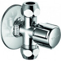 Robinet d'équerre COMFORT 1/2 pouce chrome avec 2 sorties 3/8 pouce SCHELL