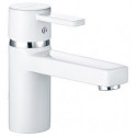 mitigeur de lavabo chome/blanc sans vidage