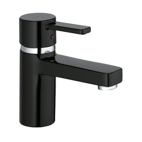 mitigeur de lavabo chromée/noir sans vidage