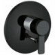 Mitigeur bain-douche à encastrer ZENTA garniture à encastrer chrome / noir KLUDI