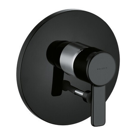 Mitigeur bain-douche à encastrer ZENTA garniture à encastrer chrome / noir KLUDI