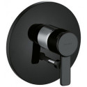 Mitigeur bain-douche à encastrer ZENTA garniture à encastrer chrome / noir KLUDI