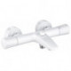 mitigeur thermostatique bain-douche chromée/blanc
