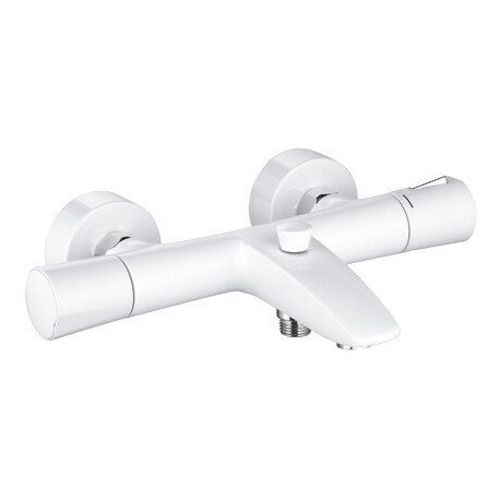 mitigeur thermostatique bain-douche chromée/blanc