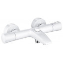 mitigeur thermostatique bain-douche chromée/blanc