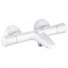mitigeur thermostatique bain-douche chromée/blanc