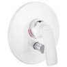 Balance mitigeur bain-douche à encastrer chromée blanc