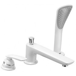 Balance mitigeur bain-douche 3 trou smontage sur gorge chromée blanc