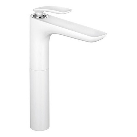 Balance mitigeur de lavabo-vasque 272 mm chromée blanc
